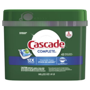 Cascade Complete Dishwasher Detergent ActionPacs, Fresh Scent with Dawn, 43 Count