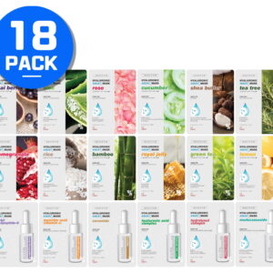 BEAUTY29 Hyaluronic Aqua Plus Essence Full Face Facial Sheet Mask 18 Sheets Combo Pack