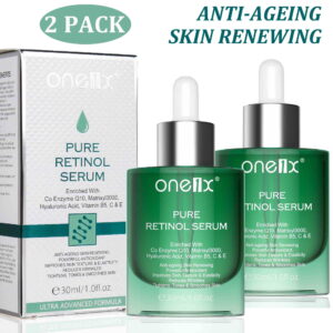 (2 Pack) One1X Retino Serum Essence for Smoothing and Tightening Skin Day Night Moisturizer for Face