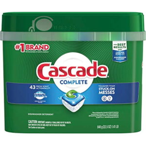 Cascade Complete Dishwasher Pods, Actionpacs Dishwasher Detergent, Fresh Scent With Dawn Power, 43 Count