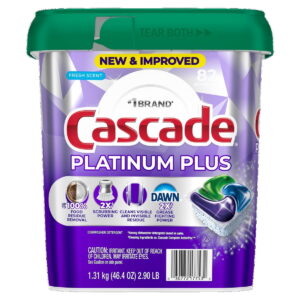 Cascade Platinum Plus Actionpacs, Fresh Scent, 82 Count