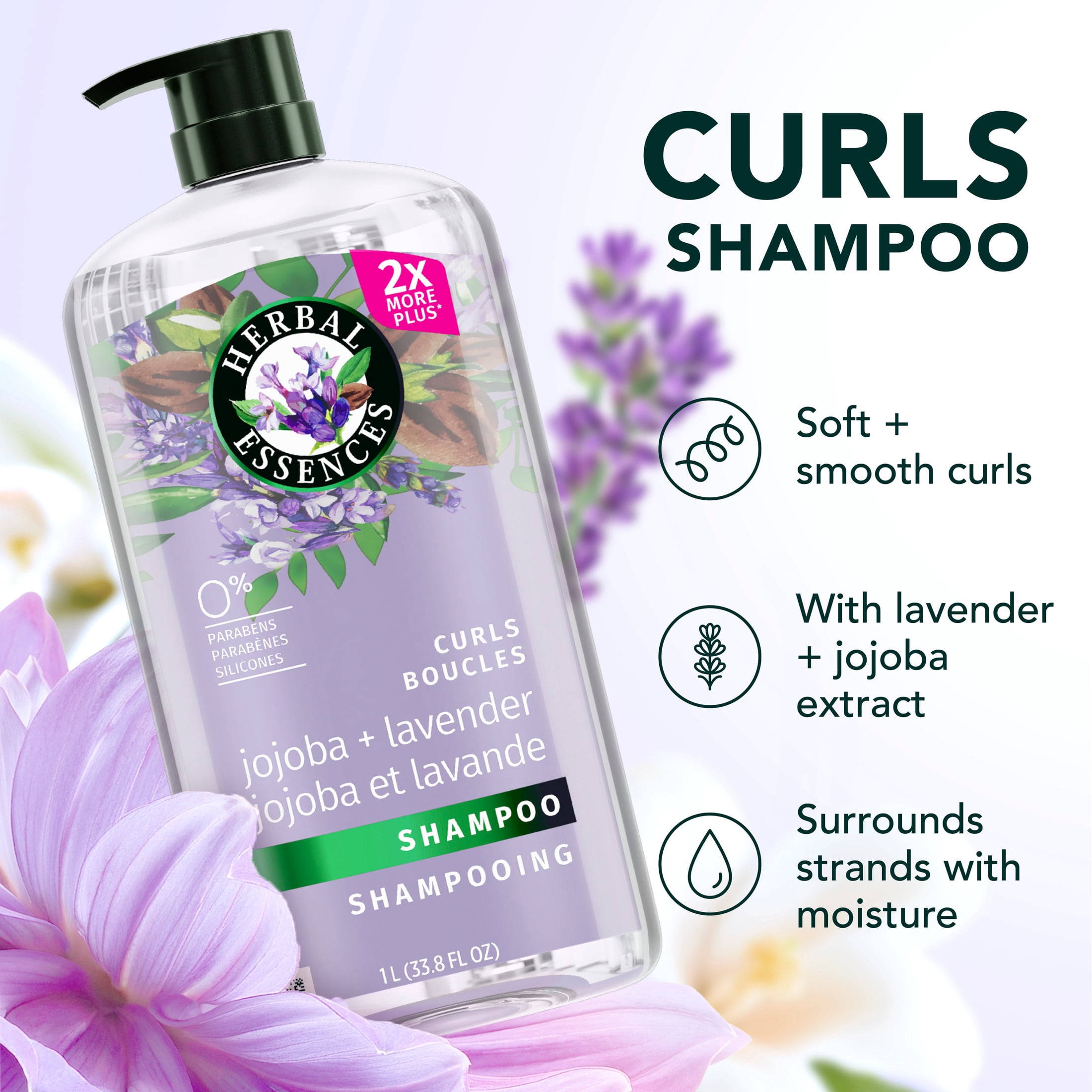 Herbal Essences Jojoba Oil and Lavender Curls Shampoo, 33.8 fl oz - Image 2