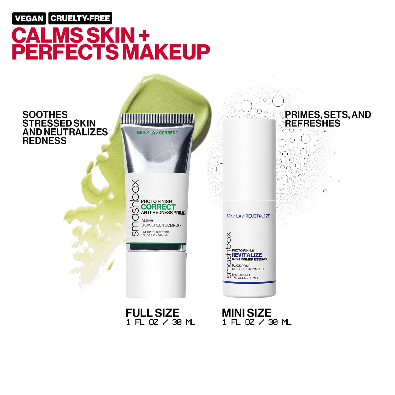 Photo Finish Correct Anti-Redness Primer + Photo Finish Revitalize 8-in-1 Primer Essence set - Image 2