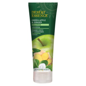 Desert Essence, Apple & Ginger Shampoo 8 fl. oz. - Gluten Free - Vegan - Cruelty Free - Volumizing - Fuller Hair - Revitalizes Scalp - Cleansing