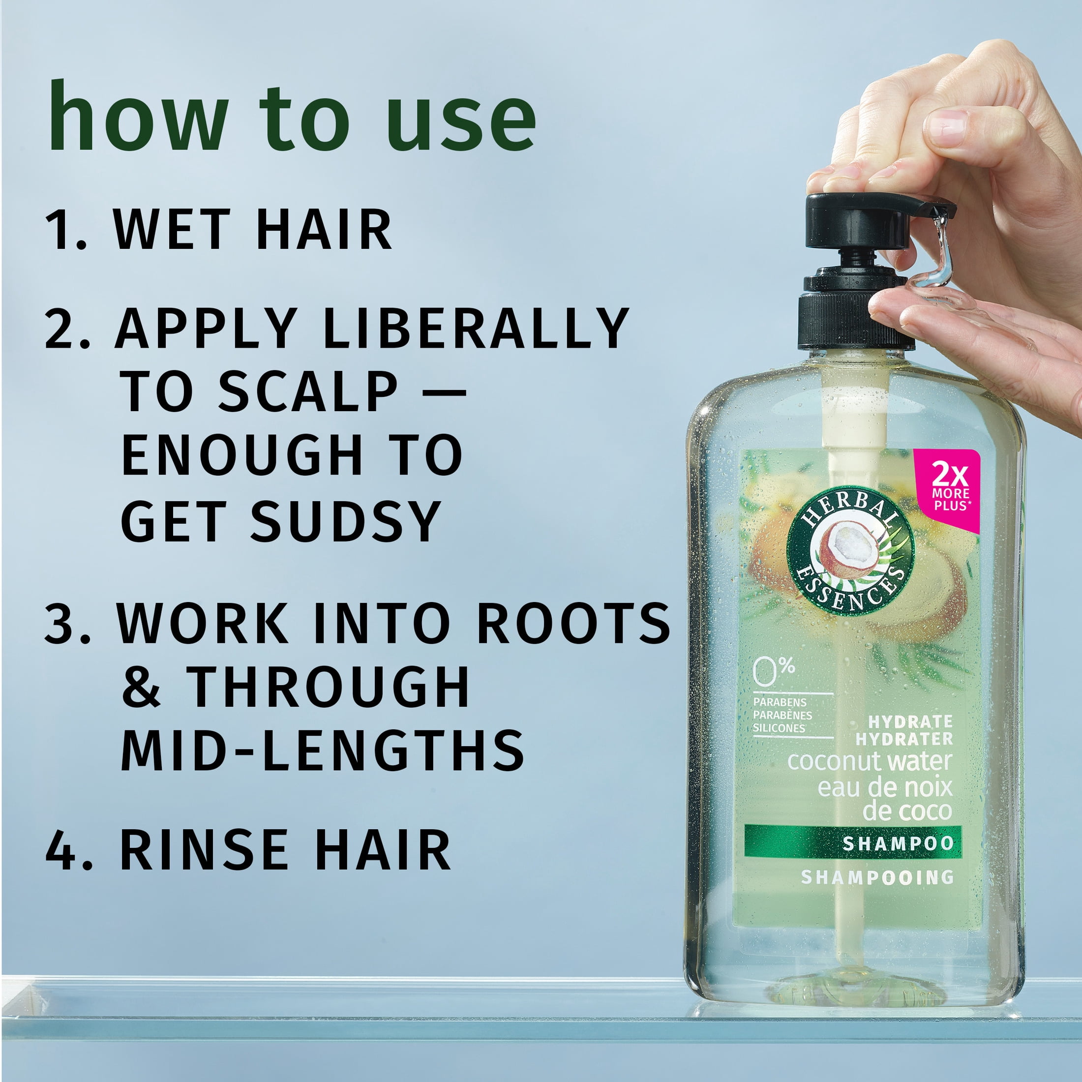 Herbal Essences Classics Hydrate Coconut Water and Jasmine Shampoo 33.8 fl oz - Image 7