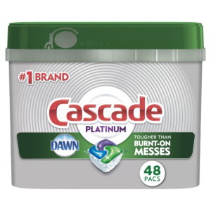 Cascade Platinum ActionPacs Dishwasher Detergent, Fresh Scent, 48 Count