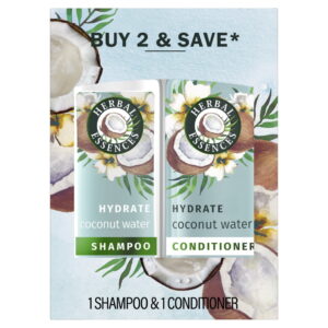 Herbal Essences Moisturizing Shampoo and Conditioner Set, Coconut Water and Jasmine, 27 fl oz