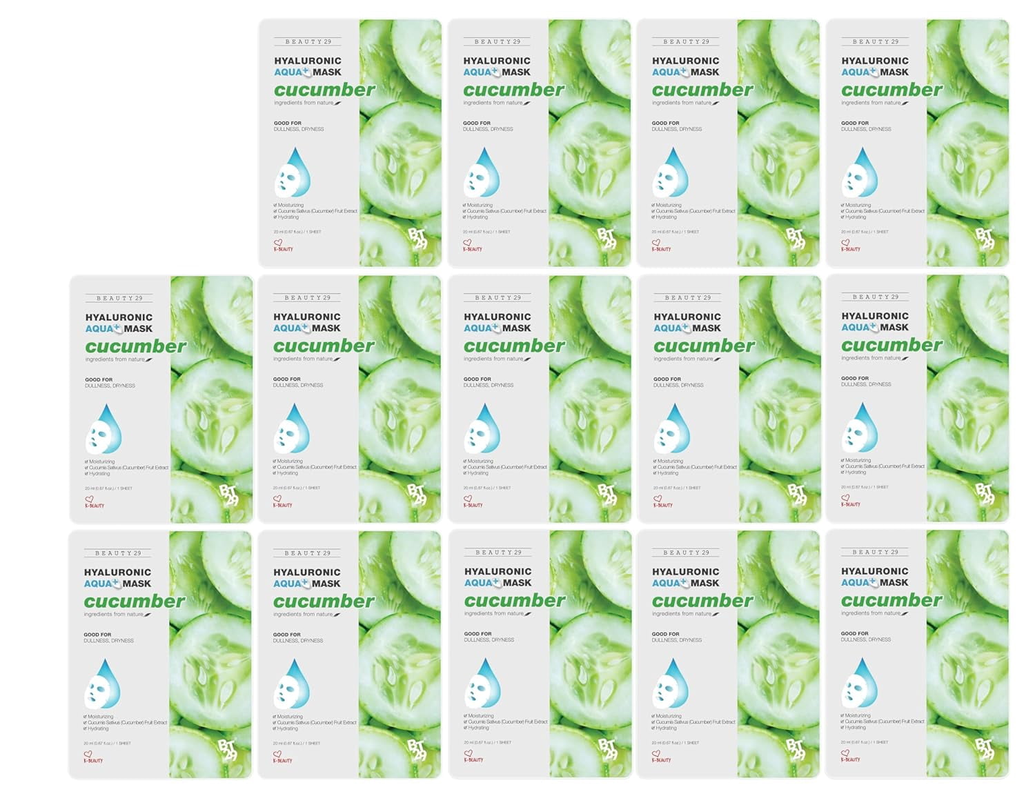 BEAUTY29 Hyaluronic Aqua Plus Essence Full Face Facial Sheet Mask 14 Sheets - 2 WEEKS SET - Image 23