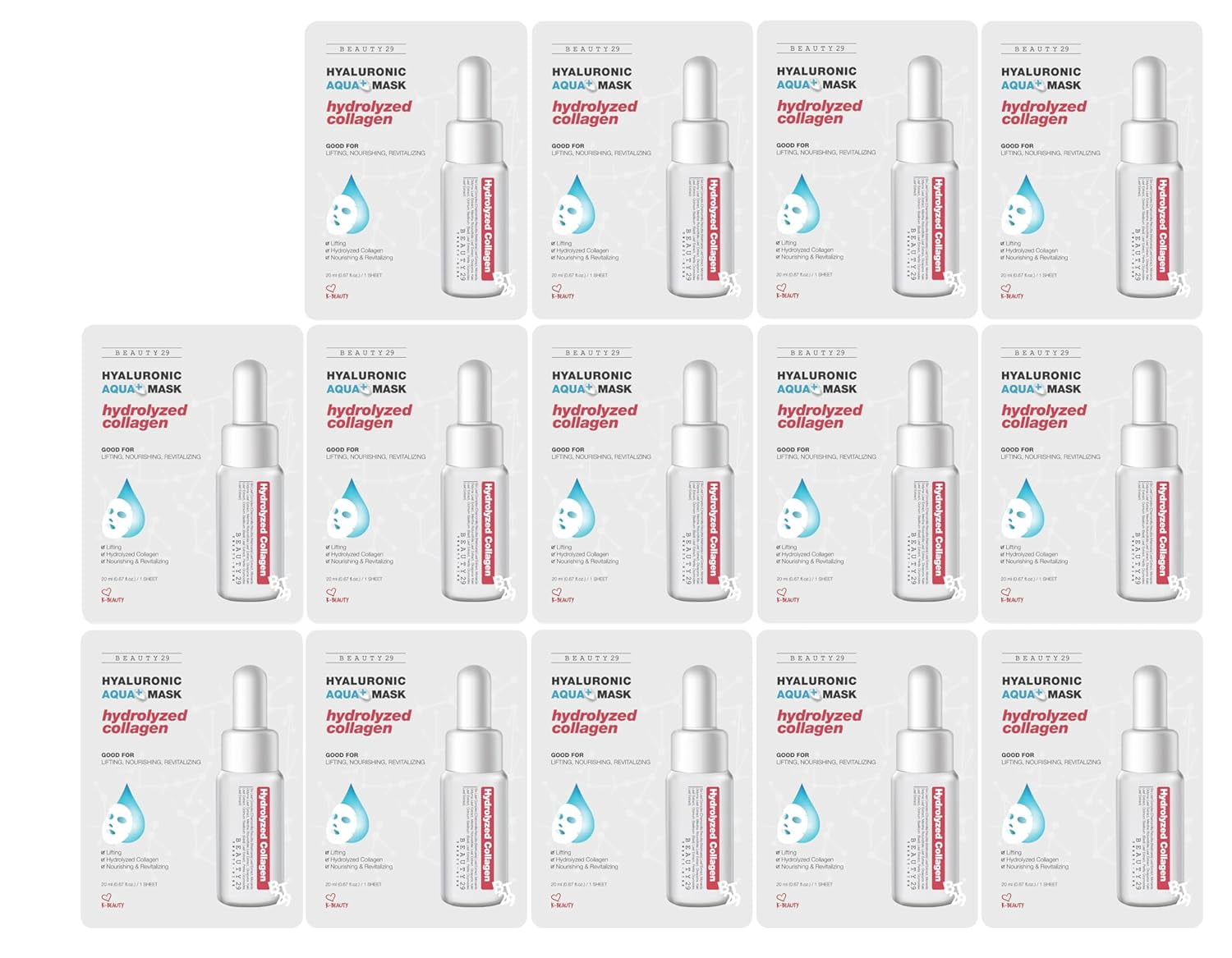 BEAUTY29 Hyaluronic Aqua Plus Essence Full Face Facial Sheet Mask 14 Sheets - 2 WEEKS SET - Image 27