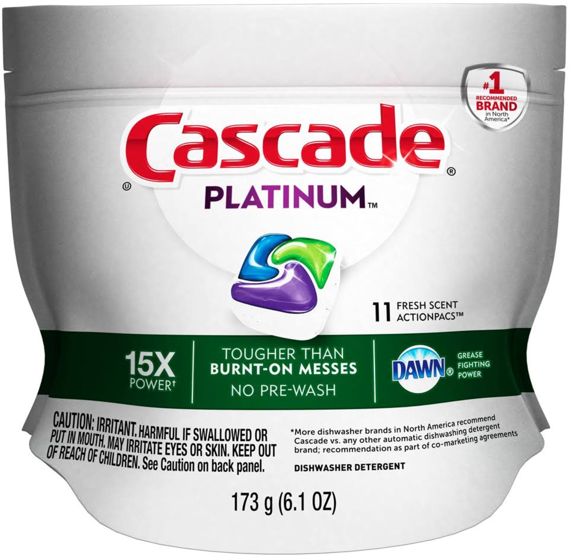Cascade Platinum Dishwasher Detergent, Fresh Scent 11 ea (Pack of 2)
