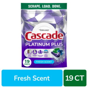 Cascade Platinum Plus ActionPacs With Dawn Lemon Scented Auto Dishwashing Pacs - 19 ct