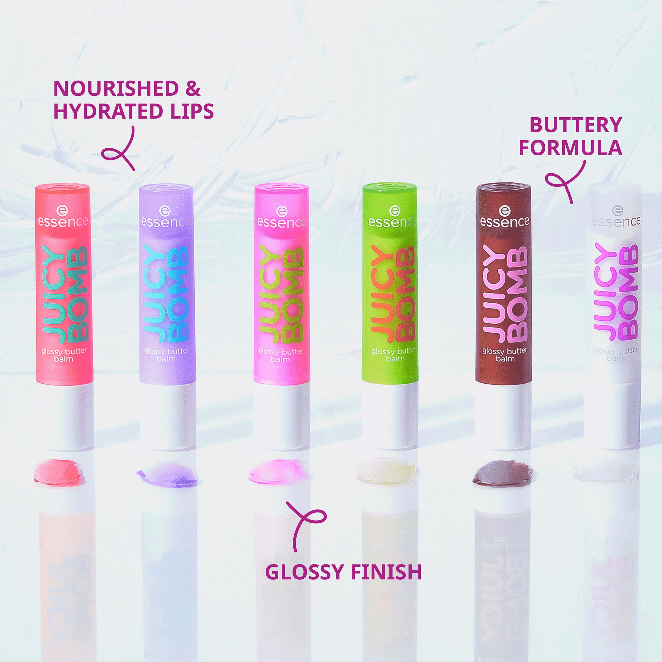 essence Juicy Bomb Glossy Butter Balm, 02 So Berry Cute - Image 11