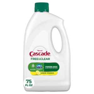Cascade Free & Clear Lemon Essence Dishwasher Detergent Gel 75 oz