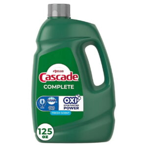 cascade complete gel oxi dishwasher detergent 125 fl oz